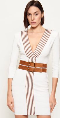 Sukienka dopasowana Elisabetta Franchi ze sklepu: Gomez Fashion Store w kategorii: Sukienki - zdjęcie 874714-BD9-10338_EF261W000063E76