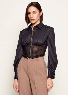 Koszula damska Elisabetta Franchi ze sklepu: Gomez Fashion Store w kategorii: Koszule damskie - zdjęcie 874714-BD9-10338_EF261W000093110