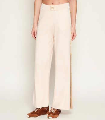 Spodnie damskie wiosenne Elisabetta Franchi ze sklepu: Gomez Fashion Store w kategorii: Spodnie damskie - zdjęcie 874714-BD9-10338_EF261W000109130