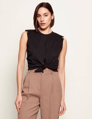 Bluzka damska na wiosnę Elisabetta Franchi ze sklepu: Gomez Fashion Store w kategorii: Bluzki damskie - zdjęcie 874714-BD9-10338_EF261W000112110