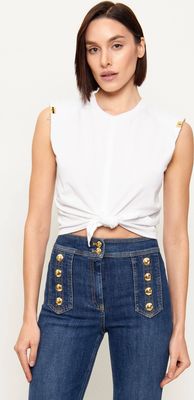 Bluzka damska na wiosnę Elisabetta Franchi ze sklepu: Gomez Fashion Store w kategorii: Bluzki damskie - zdjęcie 874714-BD9-10338_EF261W000112271