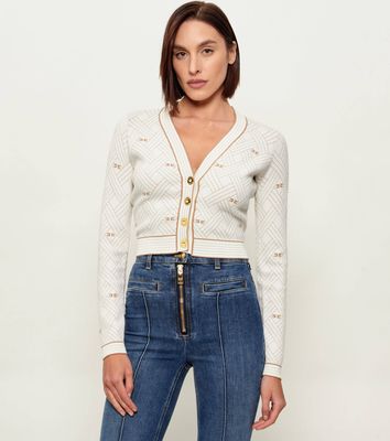 Sweter damski casualowy Elisabetta Franchi ze sklepu: Gomez Fashion Store w kategorii: Swetry damskie - zdjęcie 874714-BD9-10338_EF261W000125E79