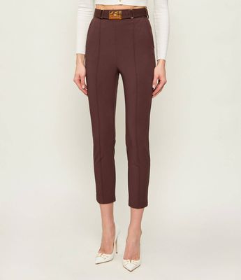 Spodnie damskie casual Elisabetta Franchi ze sklepu: Gomez Fashion Store w kategorii: Spodnie damskie - zdjęcie 874714-BD9-10338_EF261W000132A07