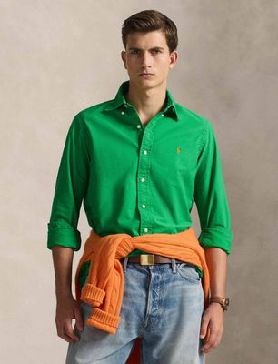 Koszula męska na lato z klasycznym kołnierzykiem Polo Ralph Lauren ze sklepu: Gomez Fashion Store w kategorii: Koszule męskie - zdjęcie 874714-BD9-10338_PR262M000133SL6