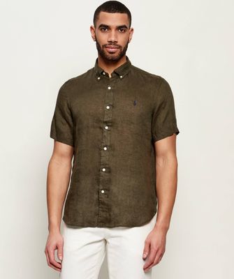 Koszula męska wiosenna z klasycznym kołnierzykiem Polo Ralph Lauren ze sklepu: Gomez Fashion Store w kategorii: Koszule męskie - zdjęcie 874714-BD9-10338_PR262M000163SQ6