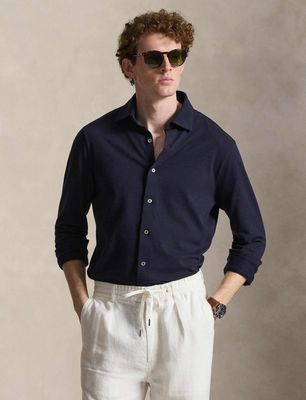 Koszula męska z klasycznym kołnierzykiem casual Polo Ralph Lauren ze sklepu: Gomez Fashion Store w kategorii: Koszule męskie - zdjęcie 874714-BD9-10338_PR262M000197S24