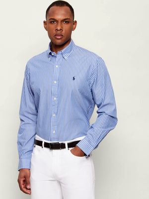 Koszula męska z kołnierzykiem button down casual Polo Ralph Lauren ze sklepu: Gomez Fashion Store w kategorii: Koszule męskie - zdjęcie 874714-BD9-10338_PR262M000258SX8