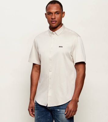 Koszula męska z klasycznym kołnierzykiem BOSS GREEN ze sklepu: Gomez Fashion Store w kategorii: Koszule męskie - zdjęcie 874714-BD9-10338_BG262M000030272