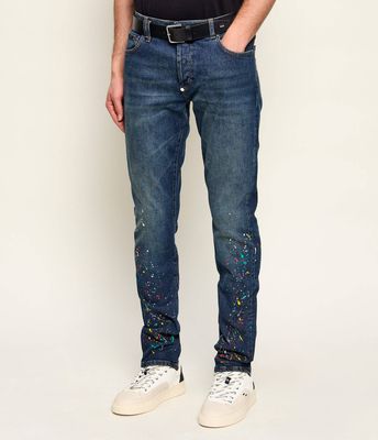 Jeansy męskie w stylu młodzieżowym Philipp Plein ze sklepu: Gomez Fashion Store w kategorii: Jeansy męskie - zdjęcie 874714-BD9-10338_PN261M000009A51