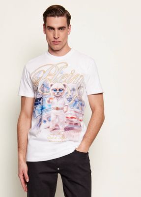 T-shirt męski w stylu młodzieżowym Philipp Plein ze sklepu: Gomez Fashion Store w kategorii: T-shirty męskie - zdjęcie 874714-BD9-10338_PN261M000020001
