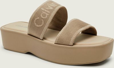 Klapki damskie na lato Calvin Klein ze sklepu: Gomez Fashion Store w kategorii: Klapki damskie - zdjęcie 874714-BD9-10338_CK262W000072Y60
