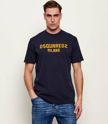 T-shirt męski w stylu młodzieżowym na wiosnę Dsquared2 ze sklepu: Gomez Fashion Store w kategorii: T-shirty męskie - zdjęcie 874714-BD9-10338_DQ261M000037478