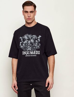 T-shirt męski młodzieżowy Dsquared2 ze sklepu: Gomez Fashion Store w kategorii: T-shirty męskie - zdjęcie 874714-BD9-10338_DQ261M000075900