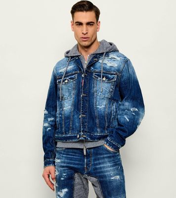 Kurtka męska na wiosnę młodzieżowa Dsquared2 ze sklepu: Gomez Fashion Store w kategorii: Kurtki męskie - zdjęcie 874714-BD9-10338_DQ261M000079470