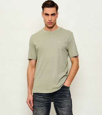 T-shirt męski casual HUGO ze sklepu: Gomez Fashion Store w kategorii: T-shirty męskie - zdjęcie 874714-BD9-10338_BU262M000089337