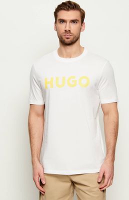 HUGO - T-shirt męski ze sklepu: Gomez Fashion Store w kategorii: T-shirty męskie - zdjęcie 874714-BD9-10338_BU262M000093103