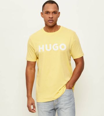 T-shirt męski w stylu młodzieżowym HUGO ze sklepu: Gomez Fashion Store w kategorii: T-shirty męskie - zdjęcie 874714-BD9-10338_BU262M000093721