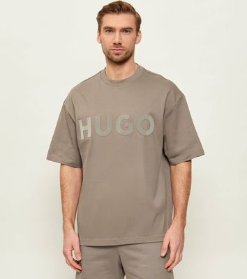 T-shirt męski w stylu młodzieżowym HUGO ze sklepu: Gomez Fashion Store w kategorii: T-shirty męskie - zdjęcie 874714-BD9-10338_BU262M000100237