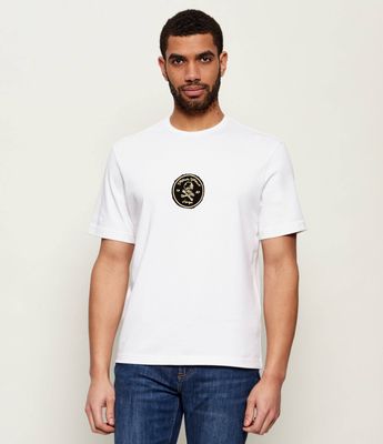 T-shirt męski w stylu młodzieżowym HUGO ze sklepu: Gomez Fashion Store w kategorii: T-shirty męskie - zdjęcie 874714-BD9-10338_BU262M000134100