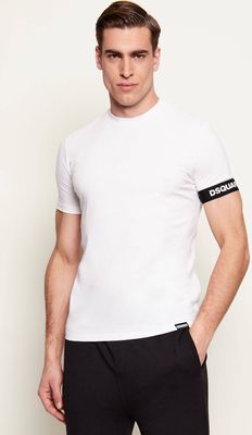 T-shirt męski na wiosnę casual Dsquared2 ze sklepu: Gomez Fashion Store w kategorii: T-shirty męskie - zdjęcie 874714-BD9-10338_DB261M000011100