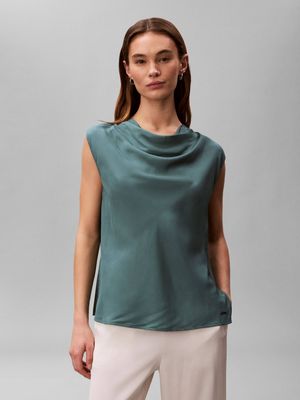 Calvin Klein - Bluzka damska na lato ze sklepu: Gomez Fashion Store w kategorii: Bluzki damskie - zdjęcie 874714-BD9-10338_CK262W000113Y70