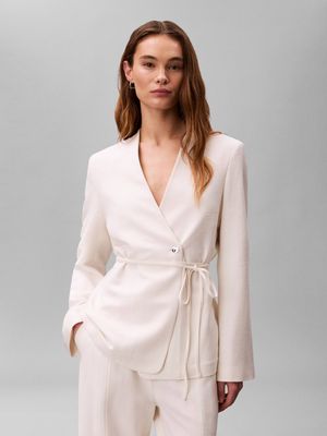 Marynarka na wiosnę Calvin Klein ze sklepu: Gomez Fashion Store w kategorii: Marynarki damskie - zdjęcie 874714-BD9-10338_CK262W000120C91