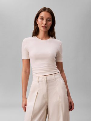 Bluzka damska letnia Calvin Klein ze sklepu: Gomez Fashion Store w kategorii: Bluzki damskie - zdjęcie 874714-BD9-10338_CK262W000125C91
