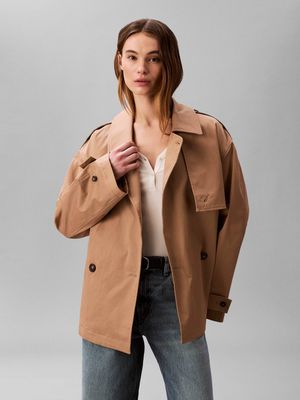 Płaszcz damski na wiosnę Calvin Klein ze sklepu: Gomez Fashion Store w kategorii: Płaszcze damskie - zdjęcie 874714-BD9-10338_CK262W000131E51