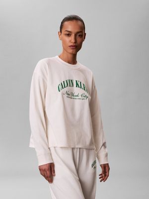 Bluza damska jesienna wiosenna Calvin Klein Underwear ze sklepu: Gomez Fashion Store w kategorii: Bluzy damskie - zdjęcie 874714-BD9-10338_CU262W000018E79