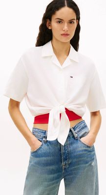 Koszula damska na lato Tommy Jeans ze sklepu: Gomez Fashion Store w kategorii: Koszule damskie - zdjęcie 874714-BD9-10338_TM262W000052A07