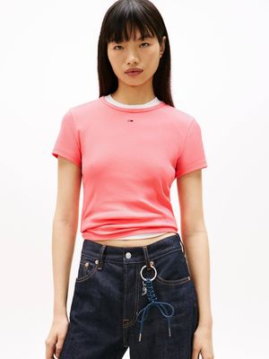 Bluzka damska na wiosnę Tommy Jeans ze sklepu: Gomez Fashion Store w kategorii: Bluzki damskie - zdjęcie 874714-BD9-10338_TM262W000084ZF6