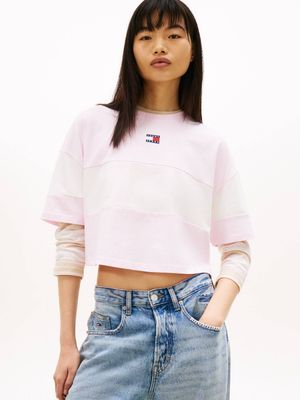 Tommy Jeans - Bluzka damska na lato ze sklepu: Gomez Fashion Store w kategorii: Bluzki damskie - zdjęcie 874714-BD9-10338_TM262W000082D33