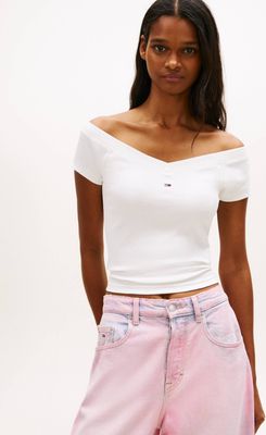 Tommy Jeans - Bluzka damska ze sklepu: Gomez Fashion Store w kategorii: Bluzki damskie - zdjęcie 874714-BD9-10338_TM262W000089A07