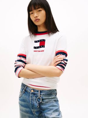 Bluzka damska młodzieżowa Tommy Jeans ze sklepu: Gomez Fashion Store w kategorii: Bluzki damskie - zdjęcie 874714-BD9-10338_TM262W000096A07