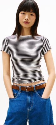 Bluzka damska letnia Tommy Jeans ze sklepu: Gomez Fashion Store w kategorii: Bluzki damskie - zdjęcie 874714-BD9-10338_TM262W000098ZE7