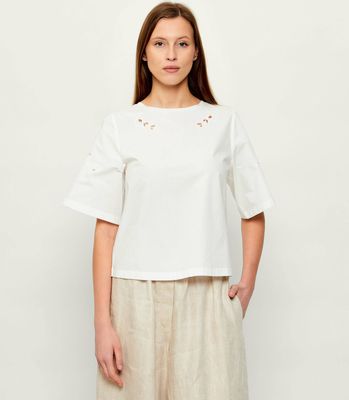 Bluzka damska na lato na wiosnę Weekend MaxMara ze sklepu: Gomez Fashion Store w kategorii: Bluzki damskie - zdjęcie 874714-BD9-10338_MW262W000018001