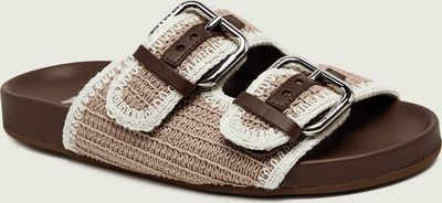 Klapki damskie na lato Weekend MaxMara ze sklepu: Gomez Fashion Store w kategorii: Klapki damskie - zdjęcie 874714-BD9-10338_MW262W000032001