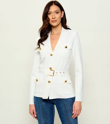 Elisabetta Franchi - Marynarka na wiosnę ze sklepu: Gomez Fashion Store w kategorii: Marynarki damskie - zdjęcie 874714-BD9-10338_EF262W000034360