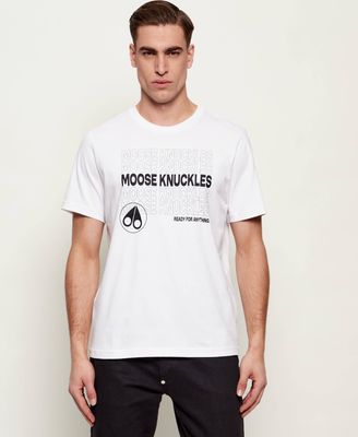 T-shirt męski na wiosnę Moose Knuckles ze sklepu: Gomez Fashion Store w kategorii: T-shirty męskie - zdjęcie 874714-BD9-10338_MN262M000014942