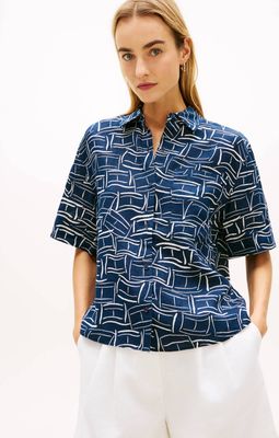 Koszula damska letnia Tommy Hilfiger ze sklepu: Gomez Fashion Store w kategorii: Koszule damskie - zdjęcie 874714-BD9-10338_TH262W000152D11