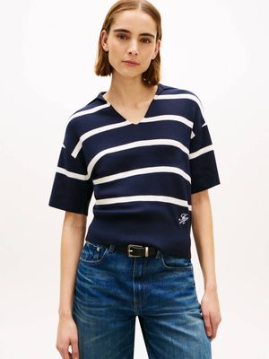 Sweter damski casual Tommy Hilfiger ze sklepu: Gomez Fashion Store w kategorii: Swetry damskie - zdjęcie 874714-BD9-10338_TH262W000194I33