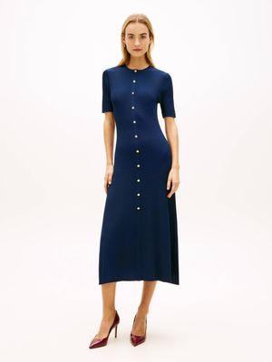 Sukienka trapezowa na wiosnę Tommy Hilfiger ze sklepu: Gomez Fashion Store w kategorii: Sukienki - zdjęcie 874714-BD9-10338_TH262W000199F71