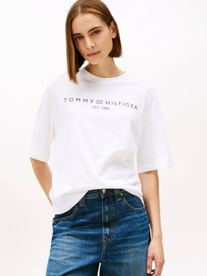Bluzka damska letnia Tommy Hilfiger ze sklepu: Gomez Fashion Store w kategorii: Bluzki damskie - zdjęcie 874714-BD9-10338_TH262W000252H83