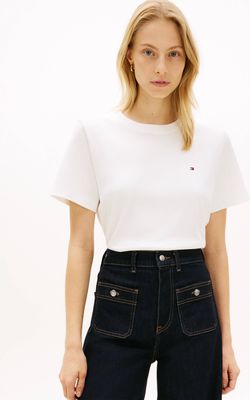 Bluzka damska na wiosnę casual Tommy Hilfiger ze sklepu: Gomez Fashion Store w kategorii: Bluzki damskie - zdjęcie 874714-BD9-10338_TH262W000259F31