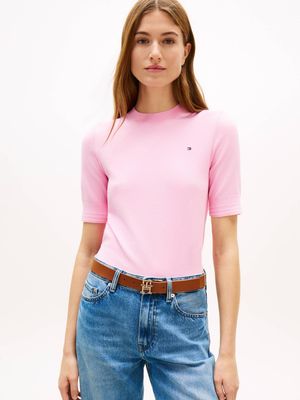 Sweter damski na wiosnę Tommy Hilfiger ze sklepu: Gomez Fashion Store w kategorii: Swetry damskie - zdjęcie 874714-BD9-10338_TH262W000268Z37