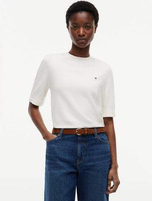 Tommy Hilfiger - Sweter damski na wiosnę ze sklepu: Gomez Fashion Store w kategorii: Swetry damskie - zdjęcie 874714-BD9-10338_TH262W000268L35