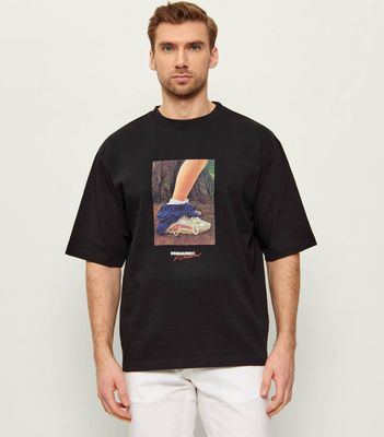 T-shirt męski młodzieżowy Dsquared2 ze sklepu: Gomez Fashion Store w kategorii: T-shirty męskie - zdjęcie 874714-BD9-10338_DQ262M000010900