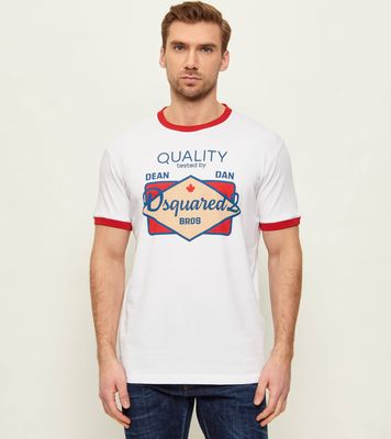 T-shirt męski na lato Dsquared2 ze sklepu: Gomez Fashion Store w kategorii: T-shirty męskie - zdjęcie 874714-BD9-10338_DQ262M000018964