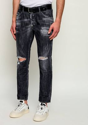 Jeansy męskie młodzieżowe Dsquared2 ze sklepu: Gomez Fashion Store w kategorii: Jeansy męskie - zdjęcie 874714-BD9-10338_DQ262M000023900