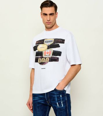 T-shirt męski młodzieżowy Dsquared2 ze sklepu: Gomez Fashion Store w kategorii: T-shirty męskie - zdjęcie 874714-BD9-10338_DQ262M000025100
